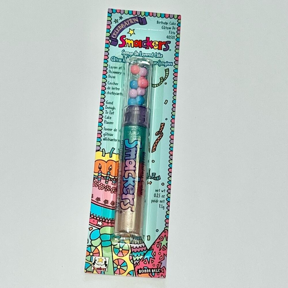 VTG RARE Y2k Bonne Bell Lip Smackers Sponge On Layered Birthday Cake Gloss - Picture 2 of 9